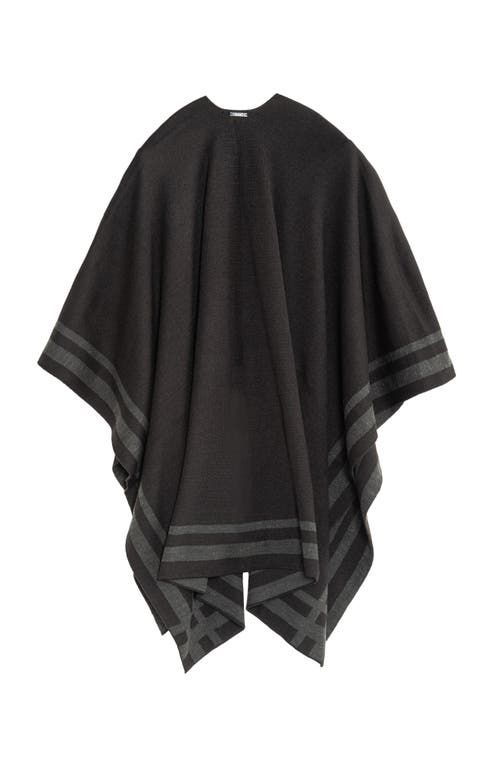 Lauren Ralplh Lauren Stripe Border Ruana In Blue