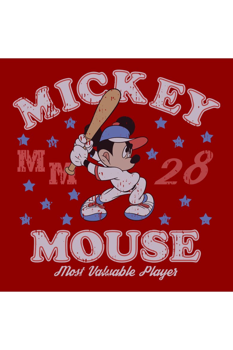 Women's Mickey & Friends Most Valuable Baseball Player  Graphic T-Shirt, Alternate, color, Red