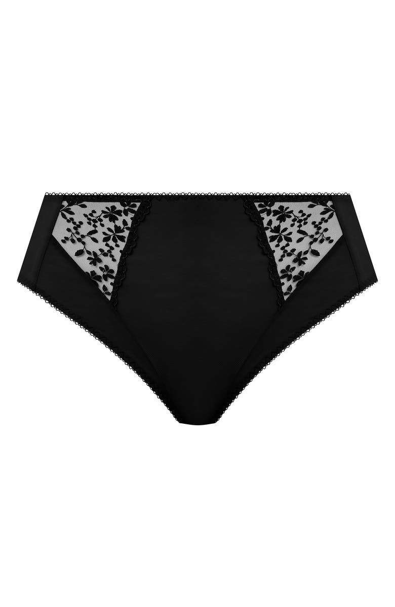 Elomi Zarla High Leg Briefs, Alternate, color, Black