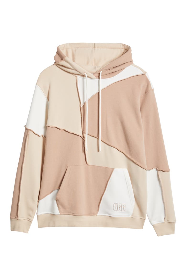 Raini Piecework Hoodie, Alternate, color, SAND MULTI