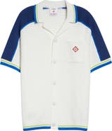 Casablanca Mixed Stitch Sweater Camp Shirt