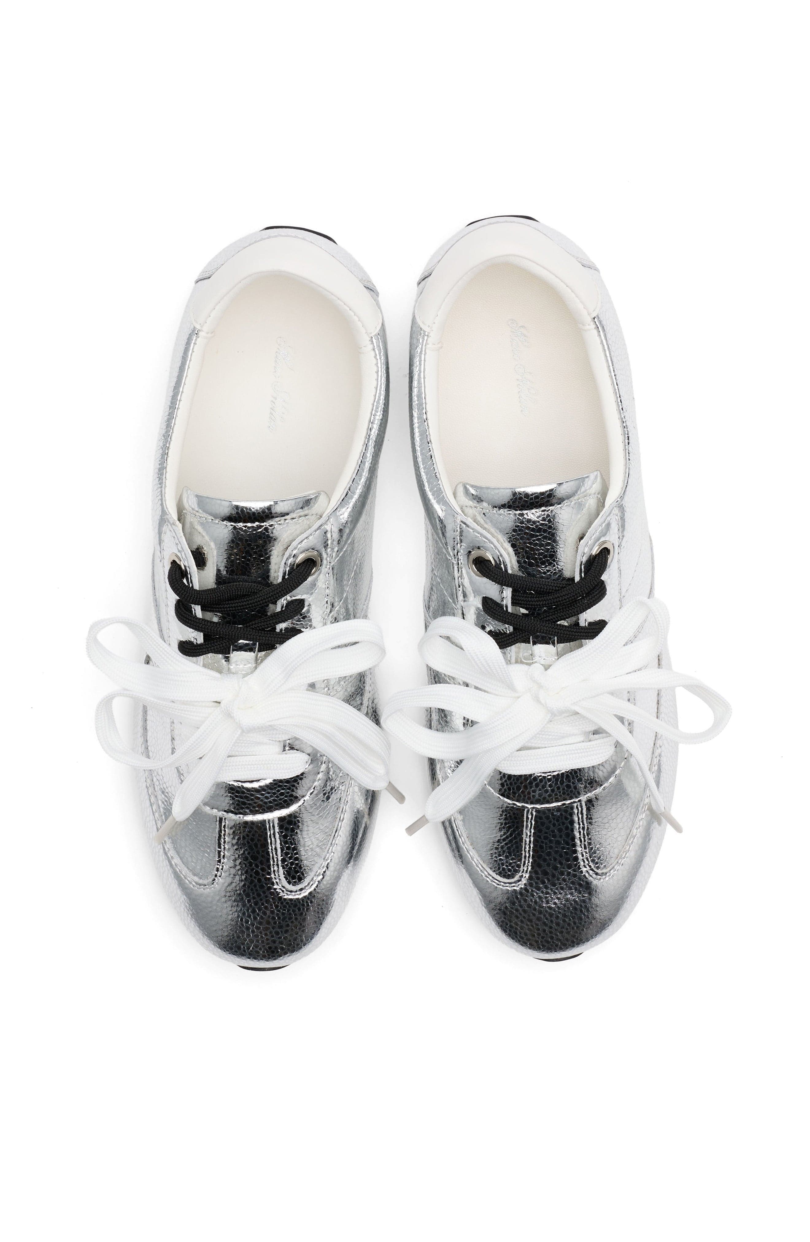 MARC NOLAN Colette Lace-Up Sneakers, Alternate, color, Silver Metallic