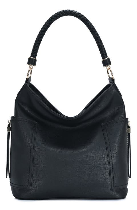 Braid Handle Hobo Bag