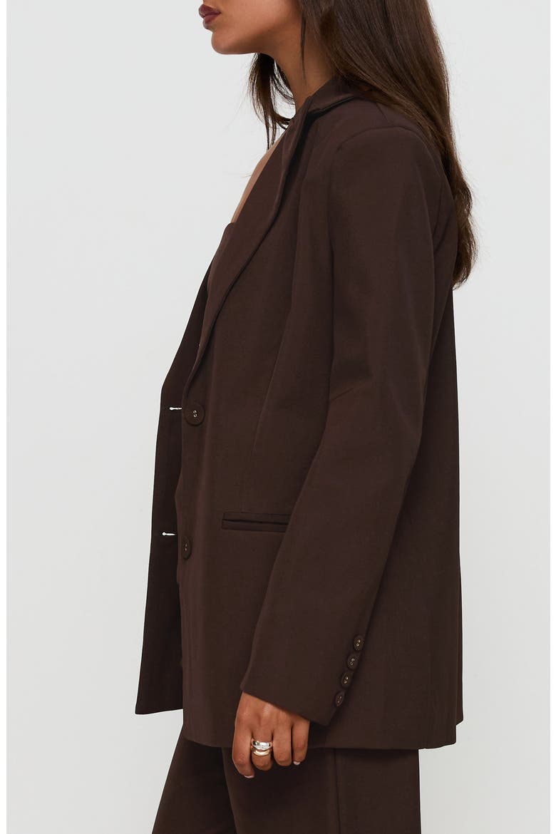 Crowd Pleaser Oversize Blazer, Alternate, color, CHOCOLATE