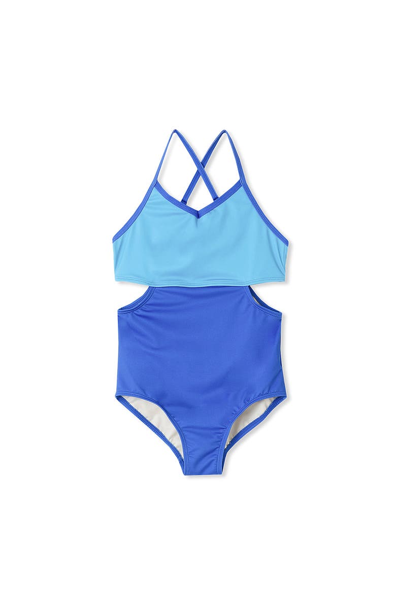 Lands' End Girls Wrap Seersucker One Piece Swimsuit, Alternate, color, 