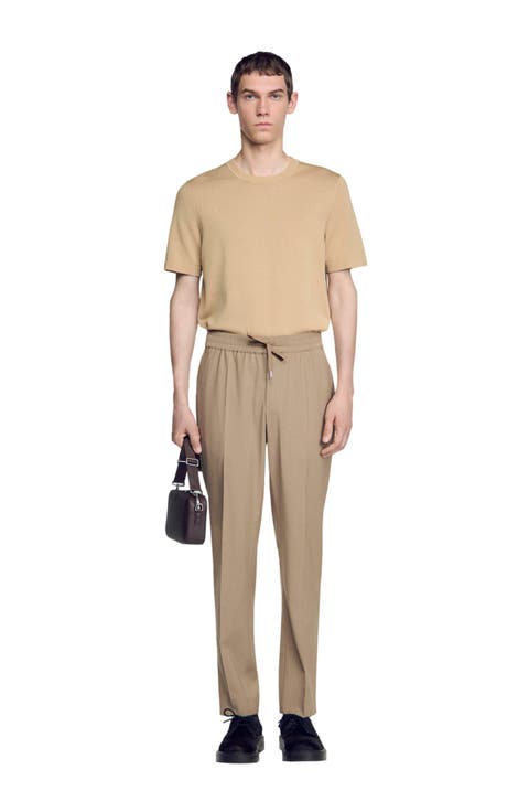 Elasticated Wool Trousers