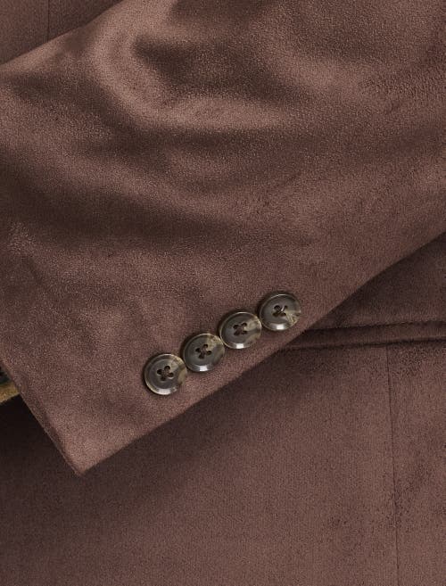 Oak Hill By Dxl Big & Tall Faux-suede Sport Coat In Brown