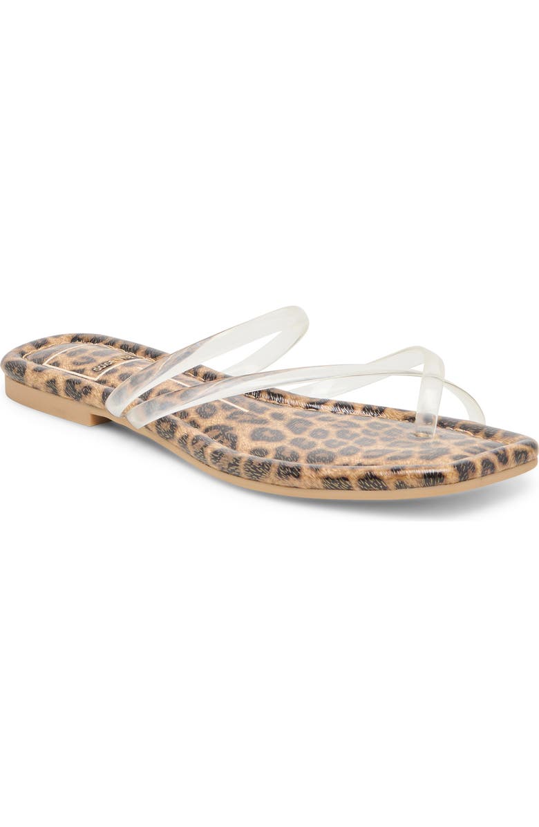Dolce Vita Leanna Slide Sandal, Main, color, Leopard Vinyl