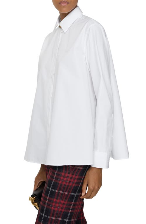 Burberry Heidi Cotton Poplin Button-up Shirt In White