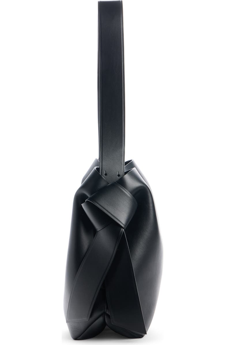 Acne Studios Midi Musubi Leather Bag, Alternate, color, Black