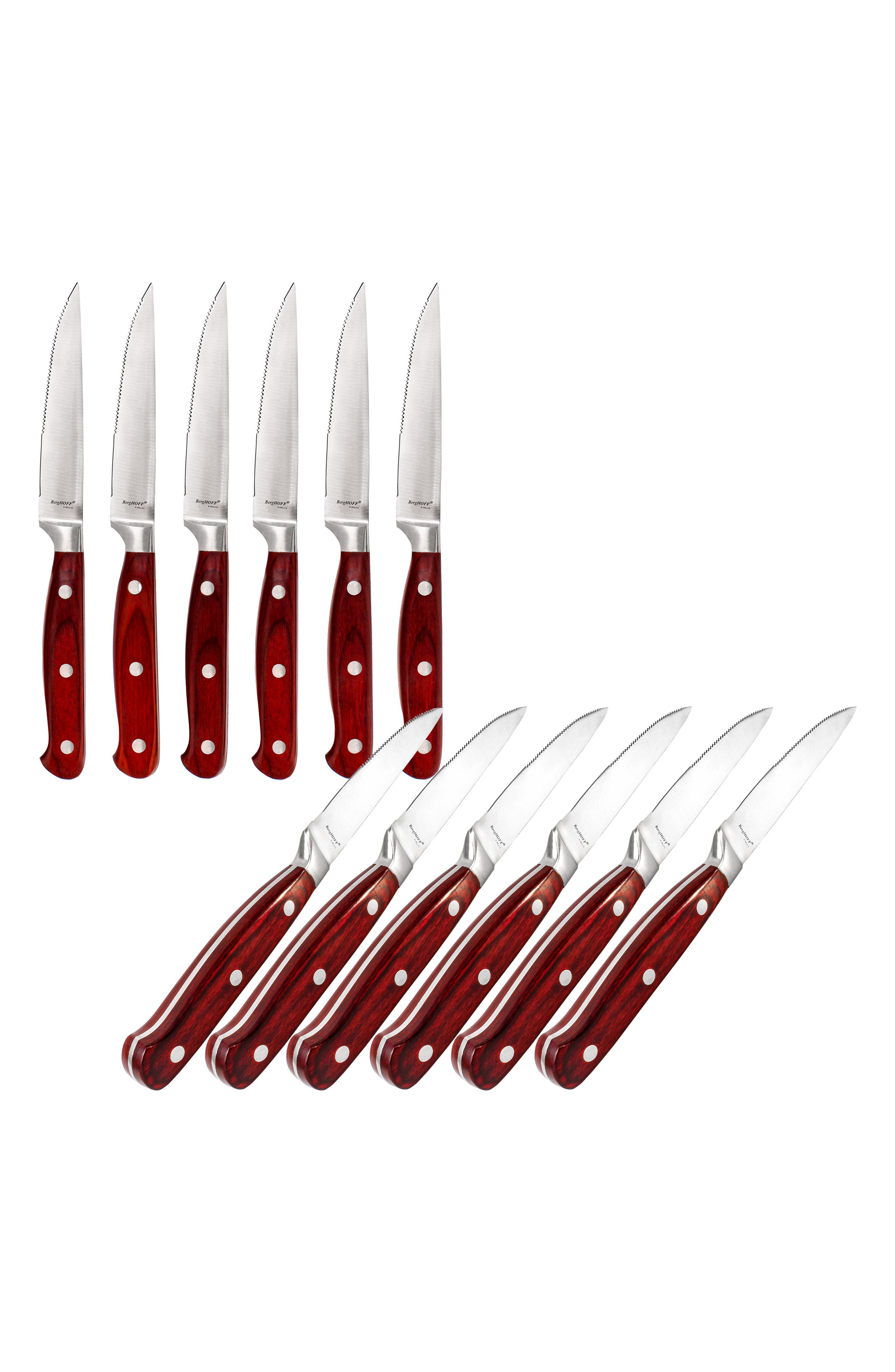 BergHOFF Pakkas 12-Piece Stainless Steel Steak Knives in Brown at Nordstrom Rack