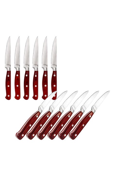 Pakkas 12-Piece Stainless Steel Steak Knives