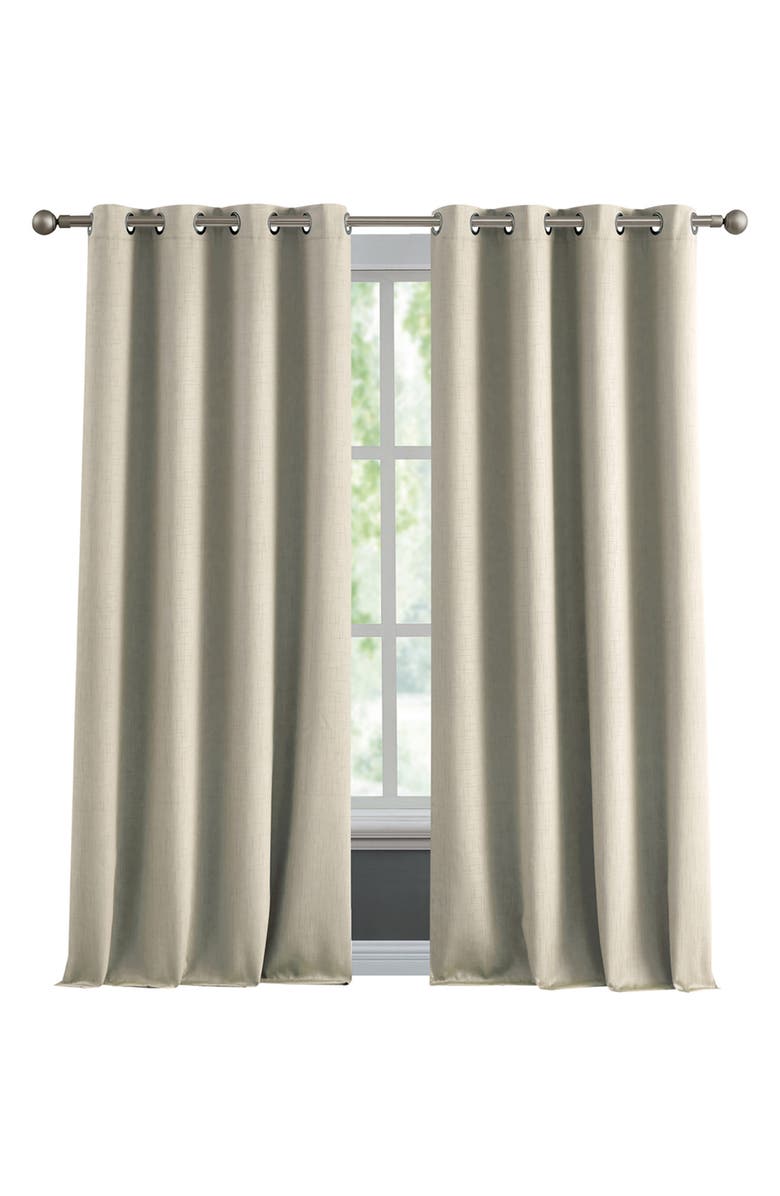 French Connection Thermal Woven Light Blocking Insulated Set of 2 Curtain Panels, Main, color,