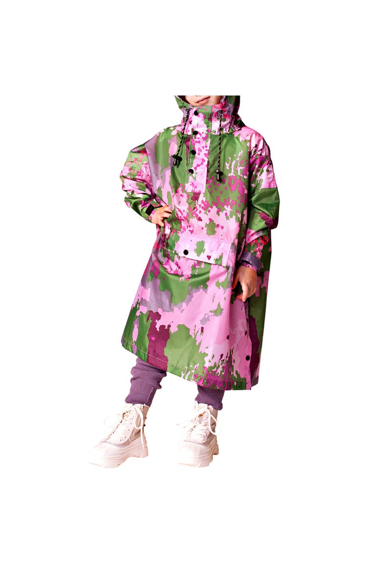 Kids Rain Poncho Digi Spring, Main, color, Pink