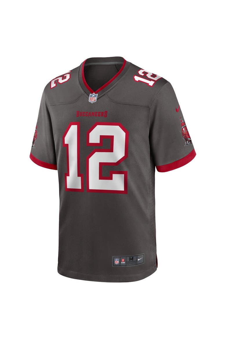 Men's Nike Tom Brady Pewter Tampa Bay Buccaneers Alternate Game Jersey, Alternate, color, Pewter