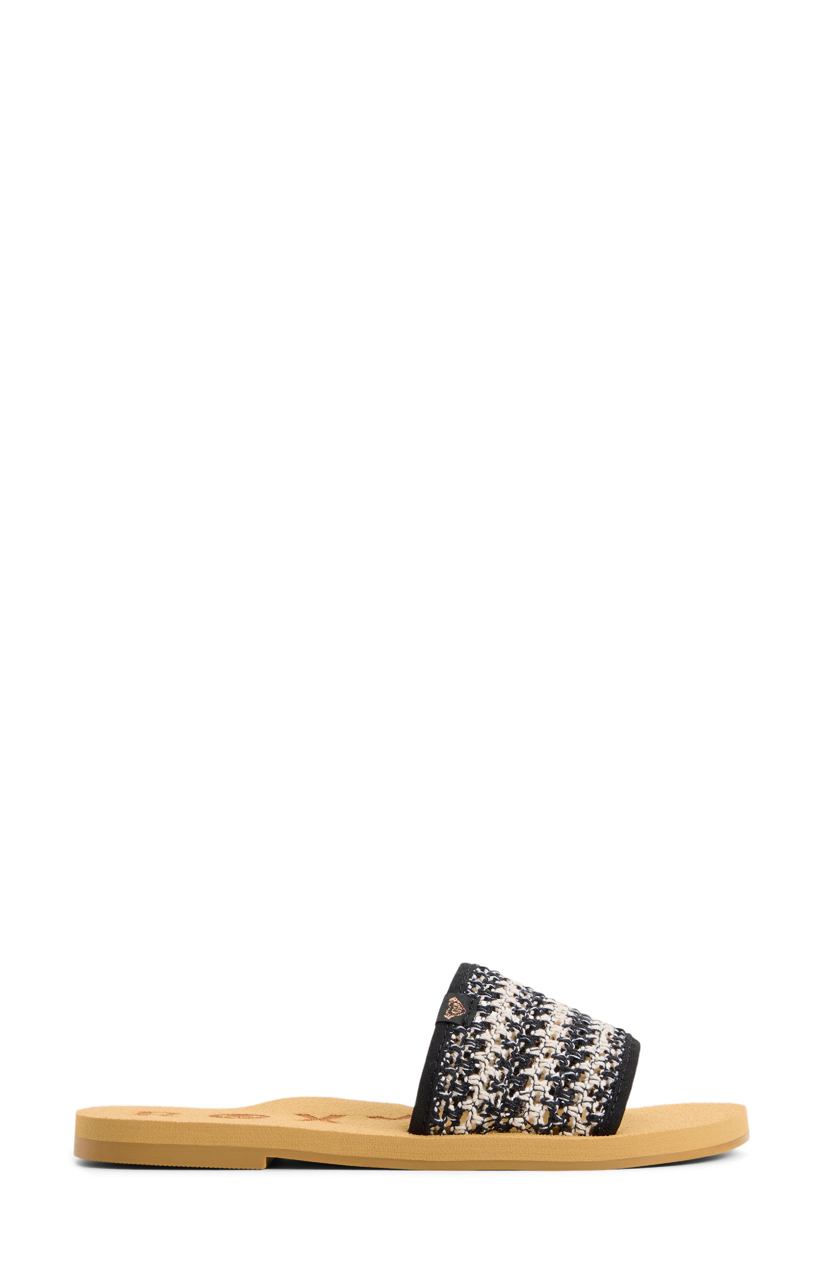 Roxy Riviera Slide Sandal, Alternate, color, Black