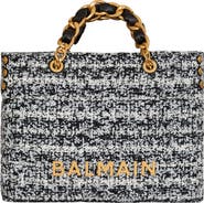 Balmain 1945 Soft tweed tote bag