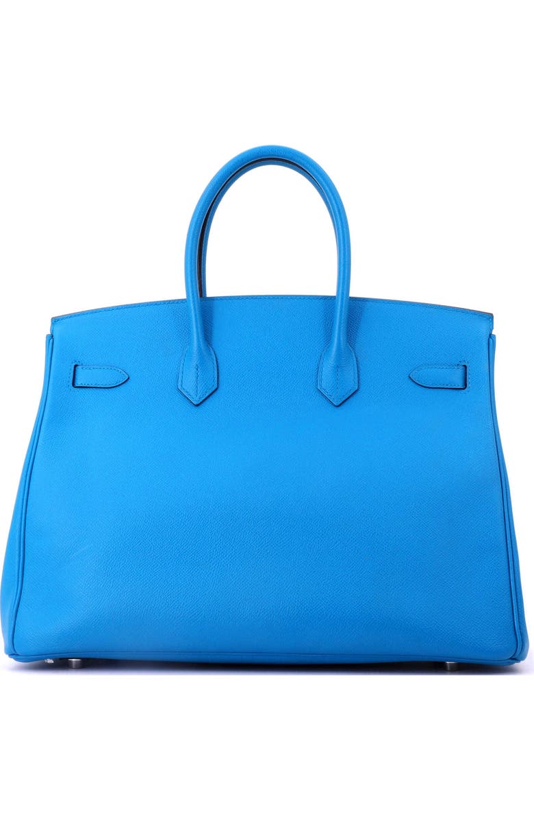 Pre-Owned Hermes Birkin Handbag Blue Epsom with Palladium Hardware 35, Alternate, color, Bleu Zanzibar