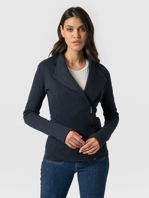 Saint + Sofia Cotton Biker Jacket