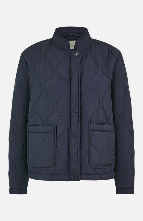 Yumi Short Quilted Jacket In Blue