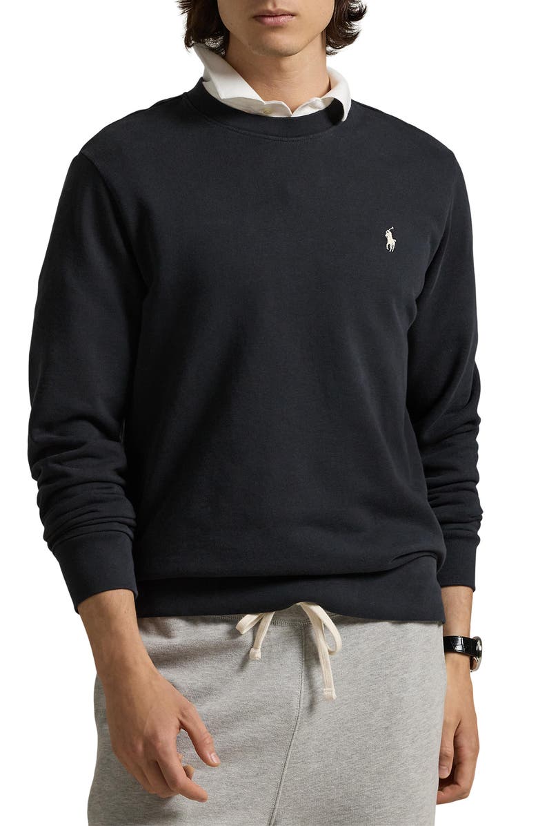 Polo Ralph Lauren Embroidered Logo Cotton French Terry Sweatshirt, Main, color,