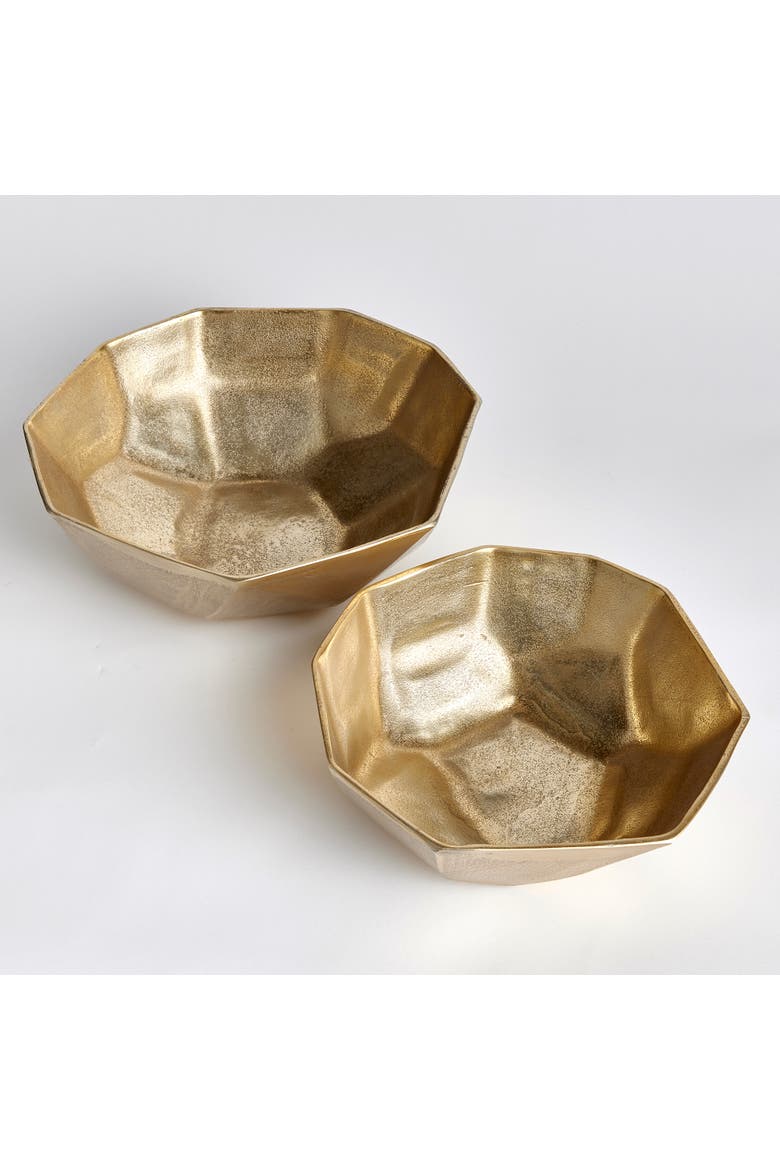 Rova Serving Bowls St/2, Alternate, color, Gold
