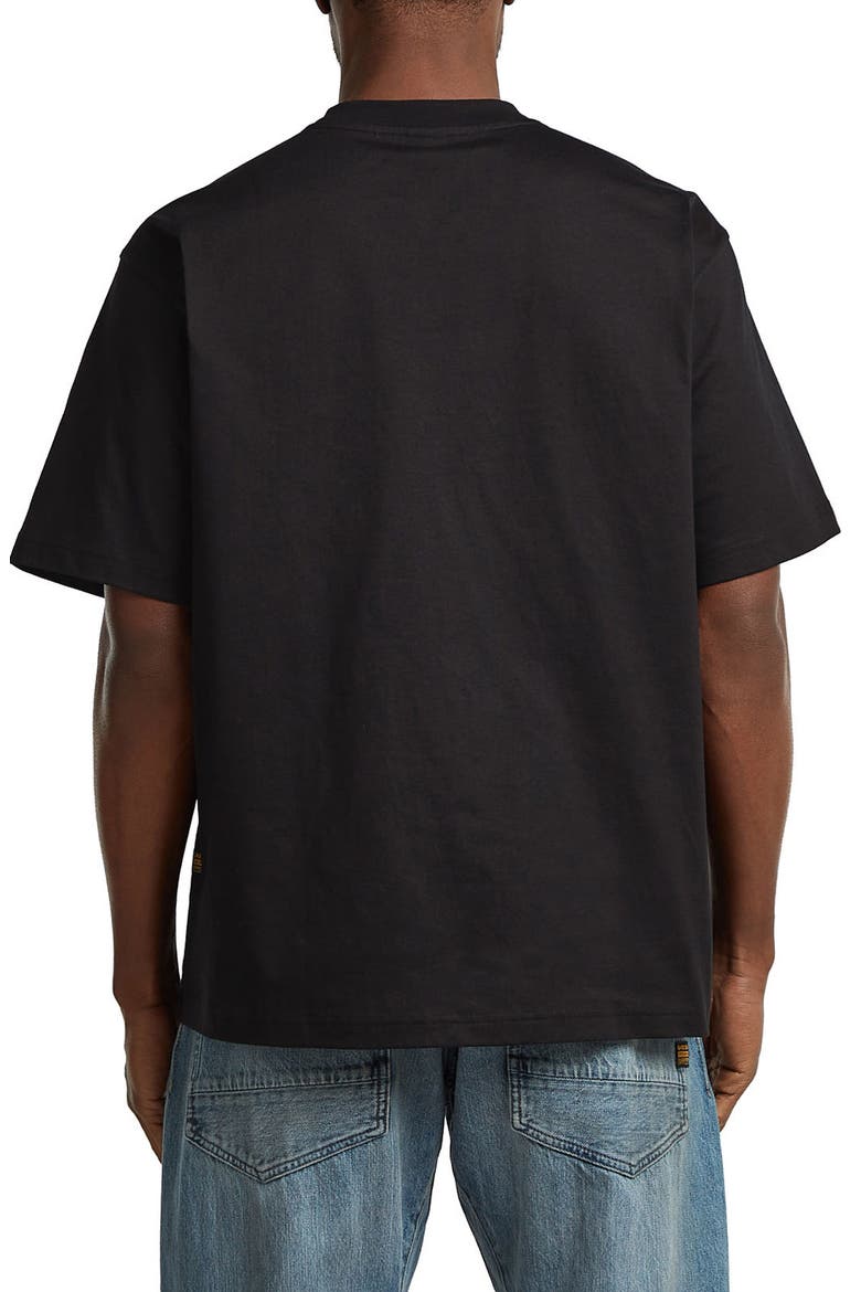 Loose Fit Photo Print Organic Cotton Graphic T-Shirt, Alternate, color, DARK BLACK