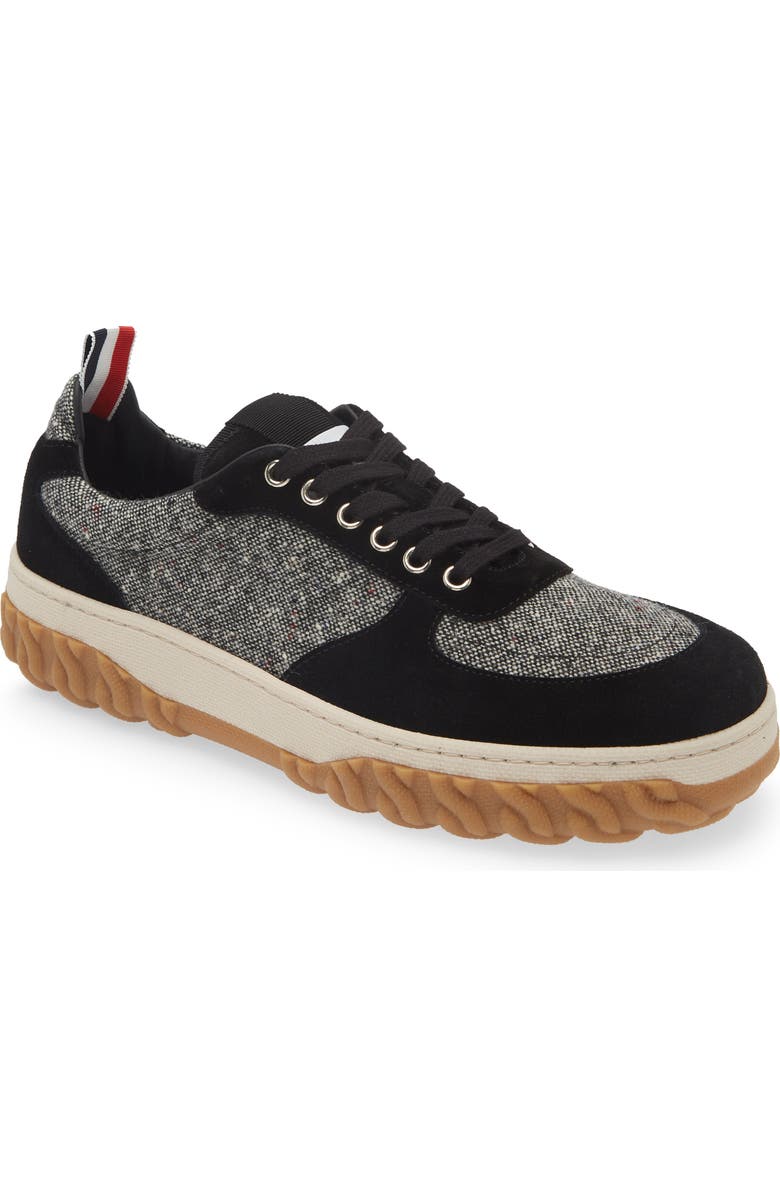 Thom Browne Letterman Sneaker, Main, color, Black/ White