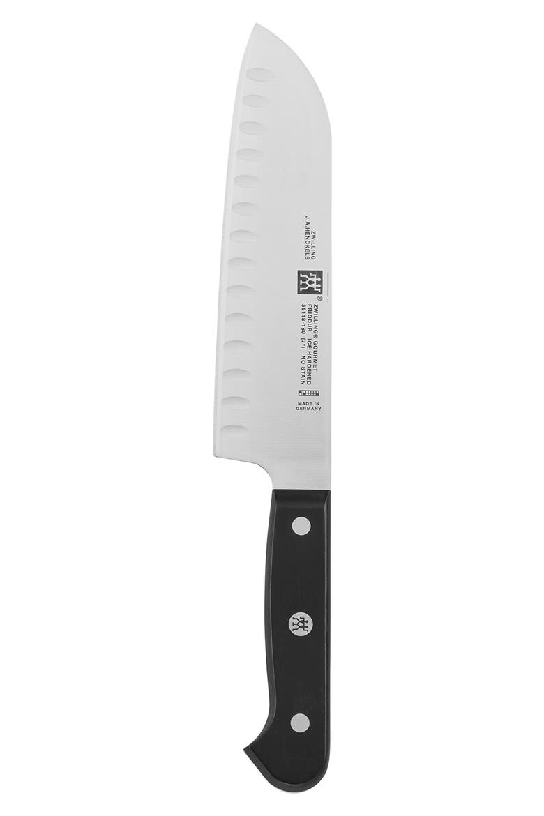 Gourmet 7-Inch Hallow Edge Santoku Knife, Main, color, SILVER