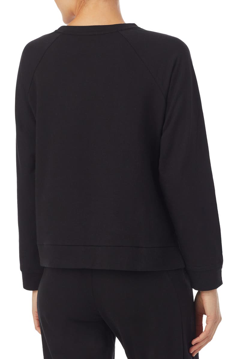 DKNY Long Sleeve Logo Pajama Top, Alternate, color,
