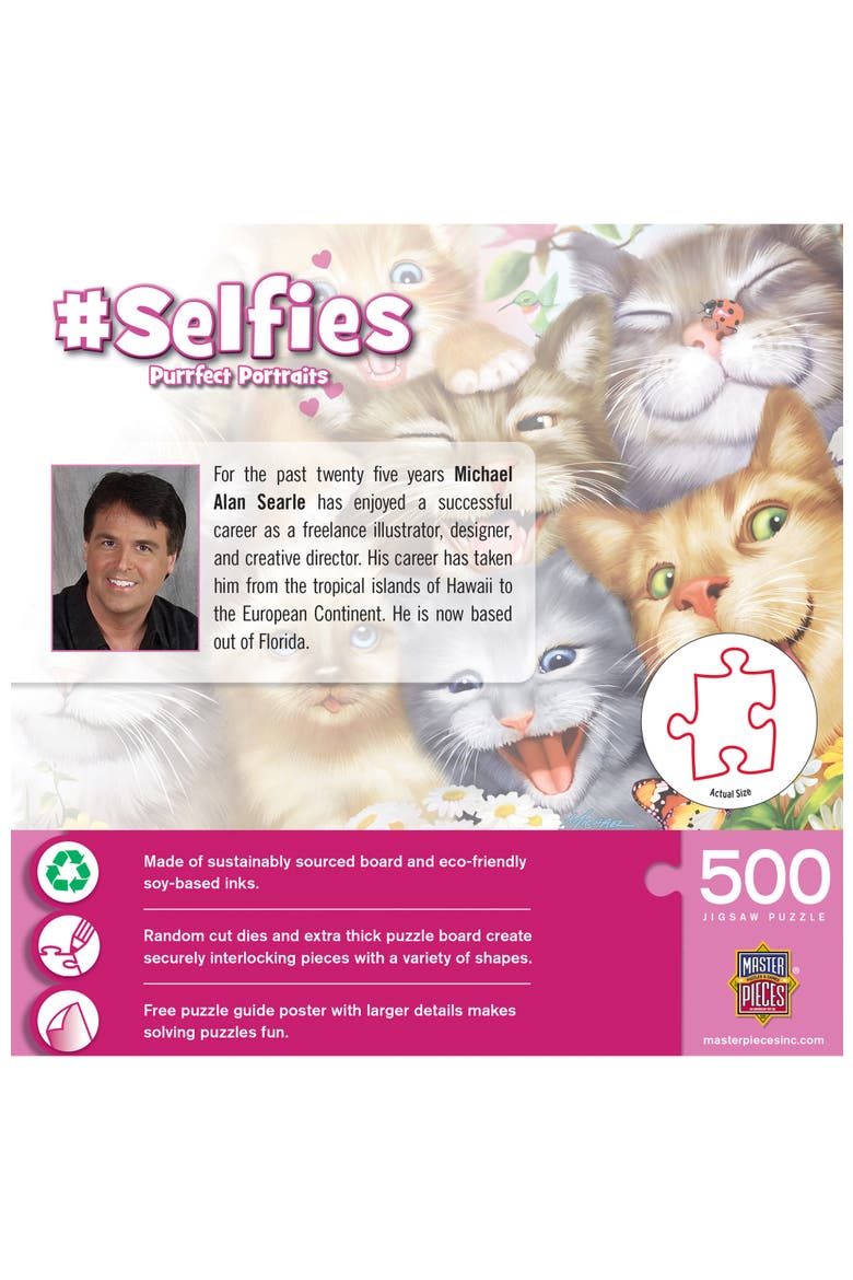 Purrfect Portraits 500 Piece Puzzle, Alternate, color, Multicolor