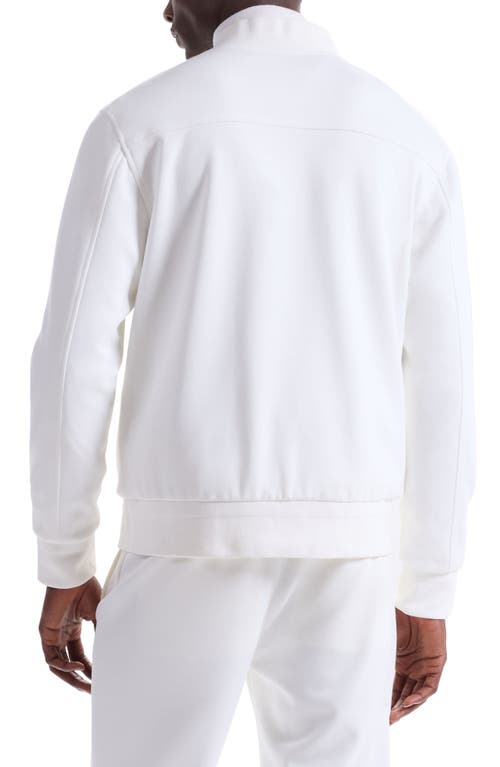 Bugatchi Soft Touch Knit Reversible Bomber Jacket In Gray