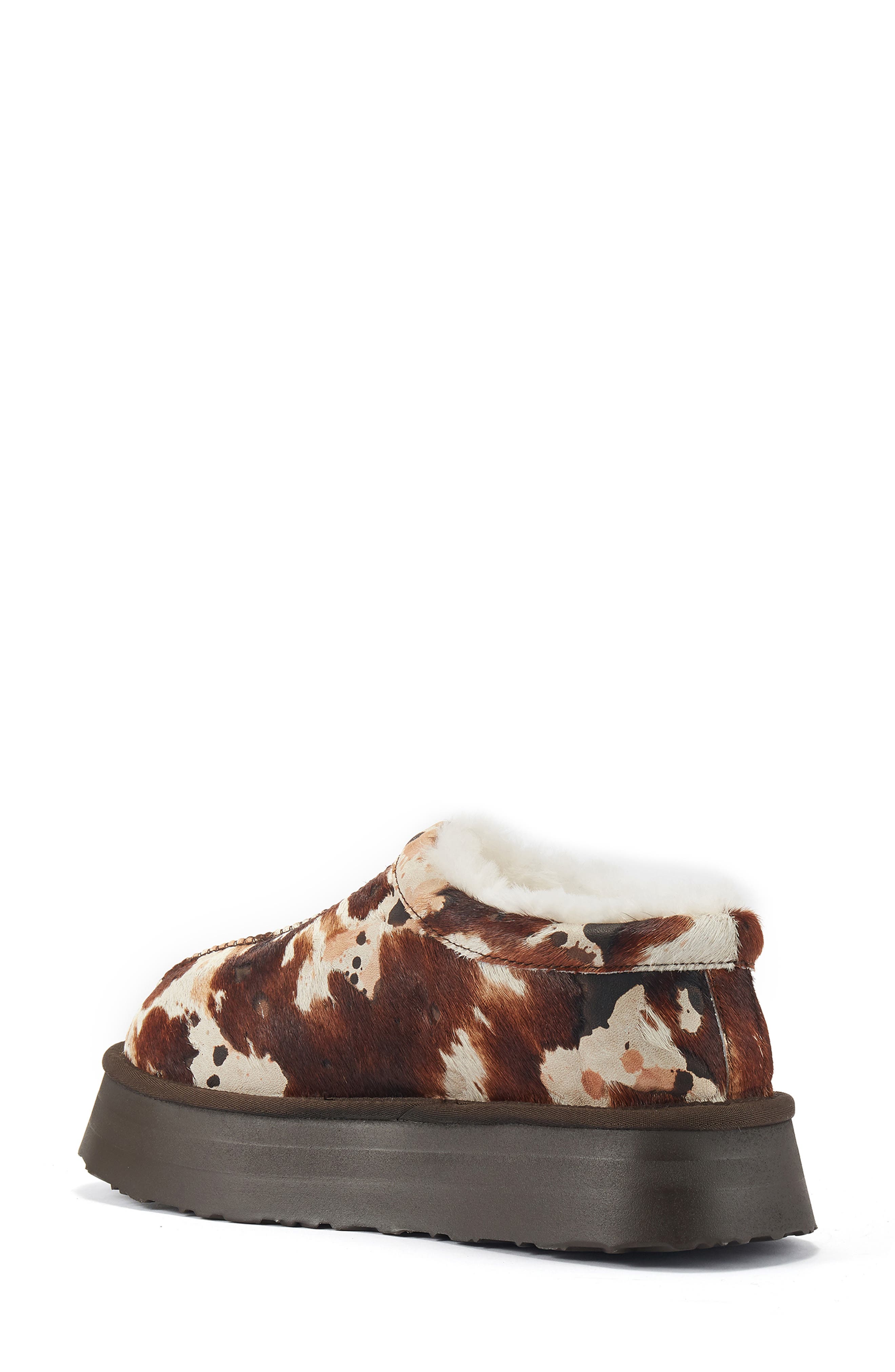 Australia Luxe Collective Cosy Genuine Shearling & Calf Hair Clog, Alternate, color, Splat