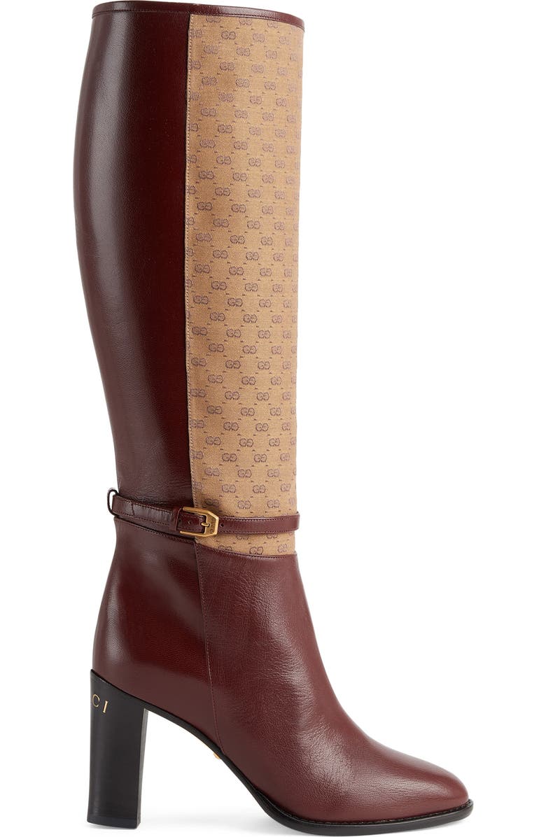 Gucci Finn Mixed Media Tall Boot, Alternate, color,