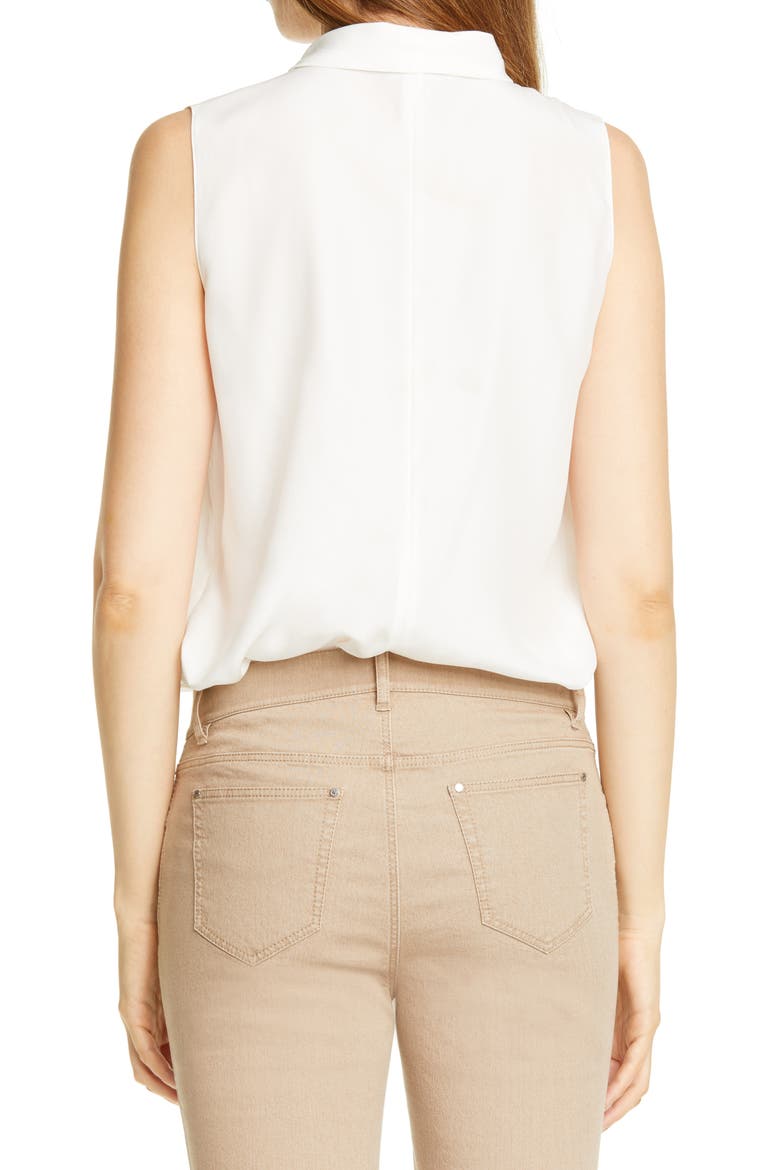 Tinley Drape Neck Silk Blouse, Alternate, color, CLOUD