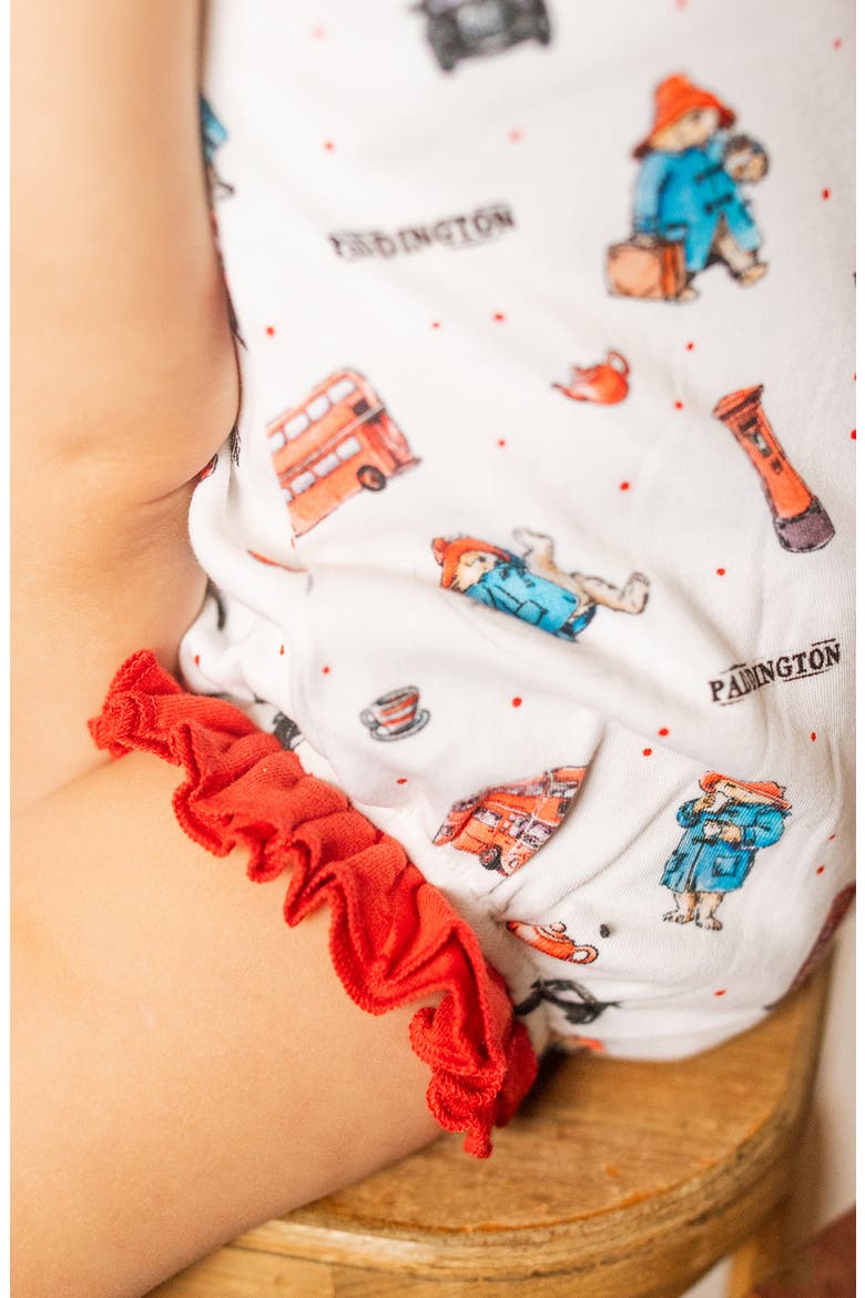 Paddington Bear Print Organic Cotton Bodysuit, Alternate, color, LONDON PADDINGTON