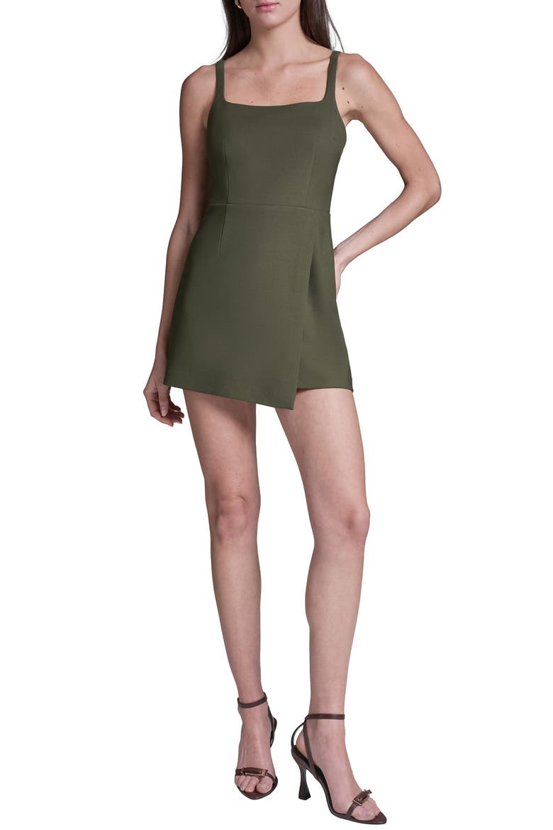 Square Neck Romper, Main, color, RUSTIC OLIVE