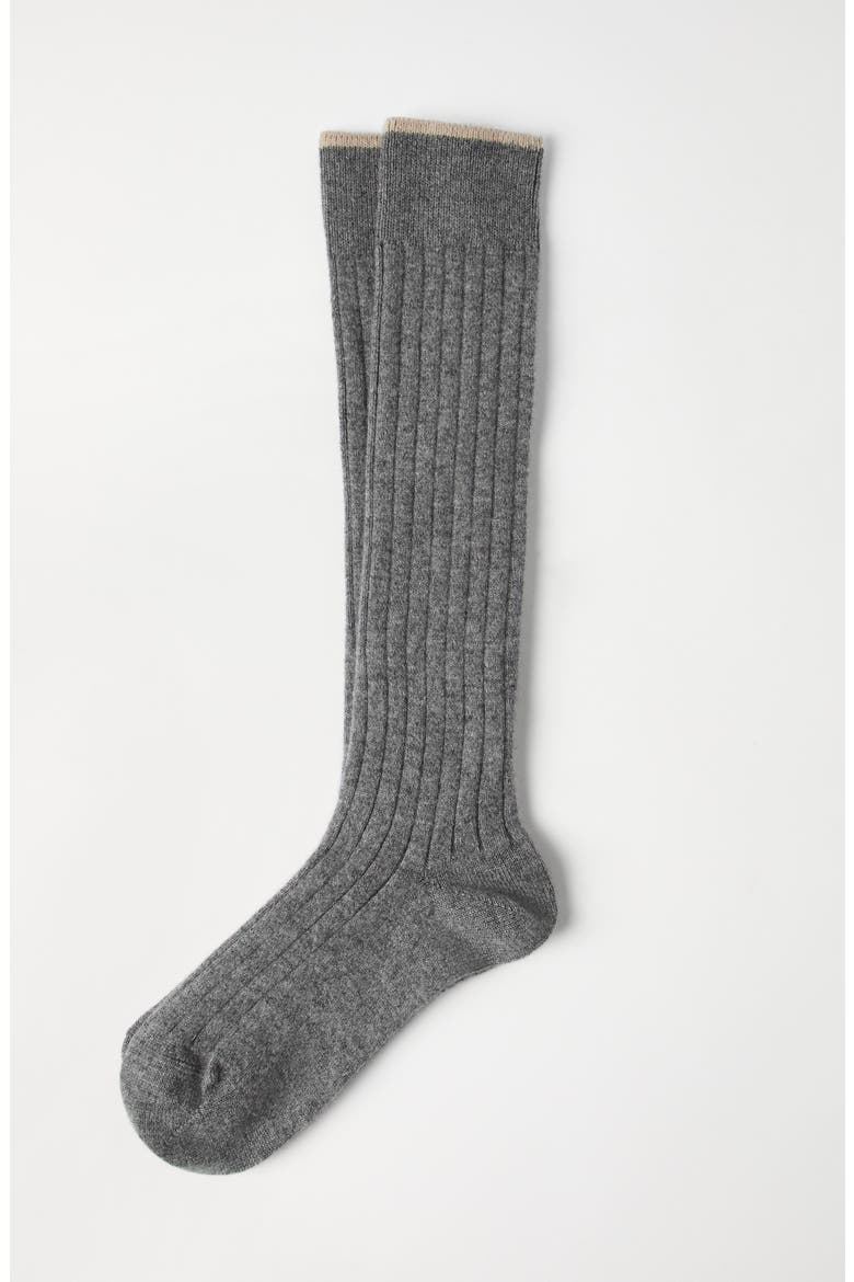 Rib knit socks, Alternate, color, Dark Grey