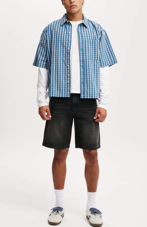 Cotton On Baggy Denim Short In Black