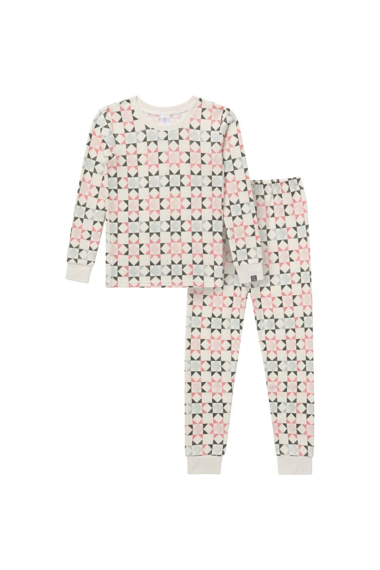 Hacci Sung Fit Footless Pajama Set, Main, color, Shapes