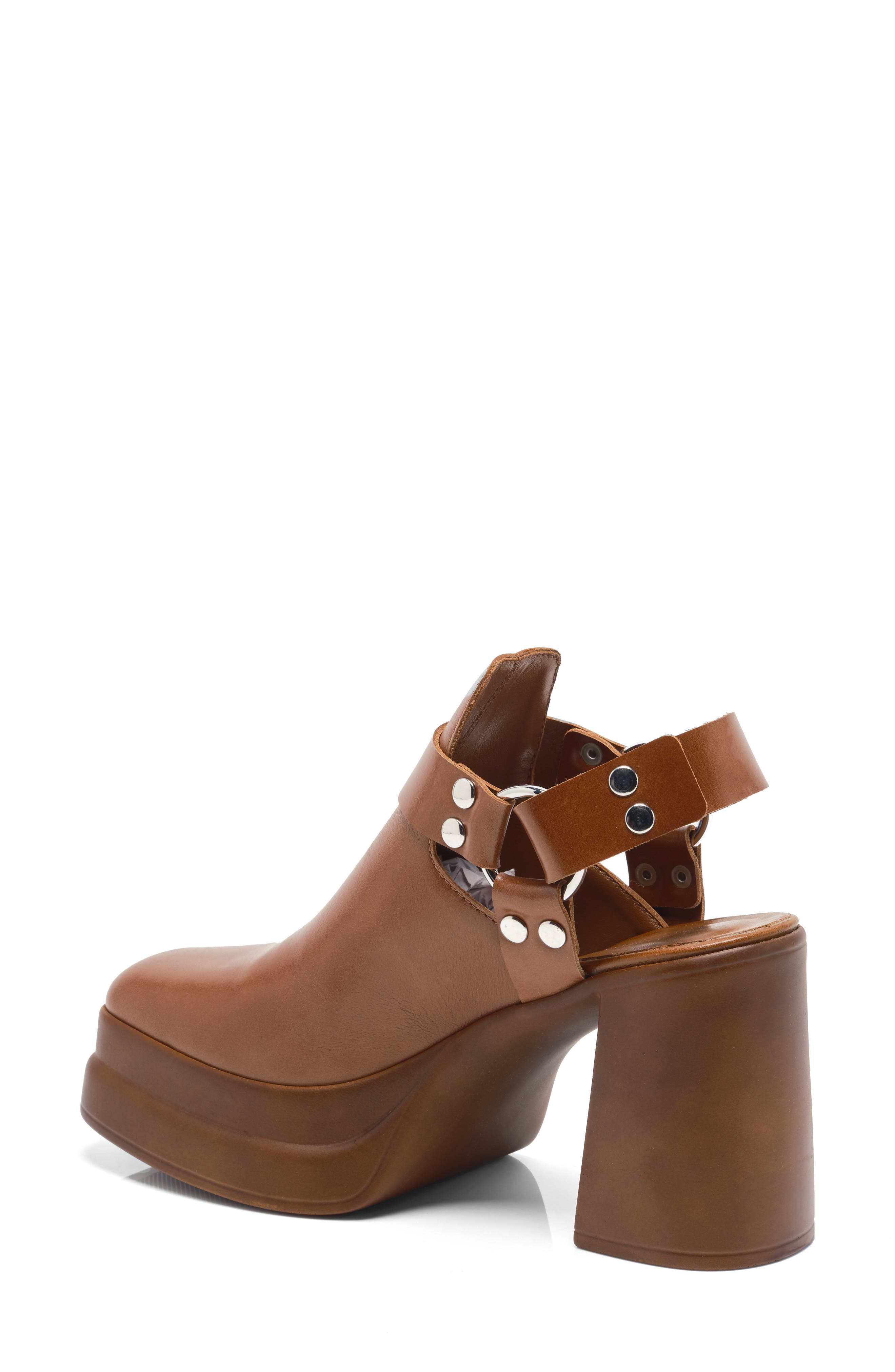 Hybrid Harness Platform Bootie, Alternate, color, CHESTNUT LEATHER