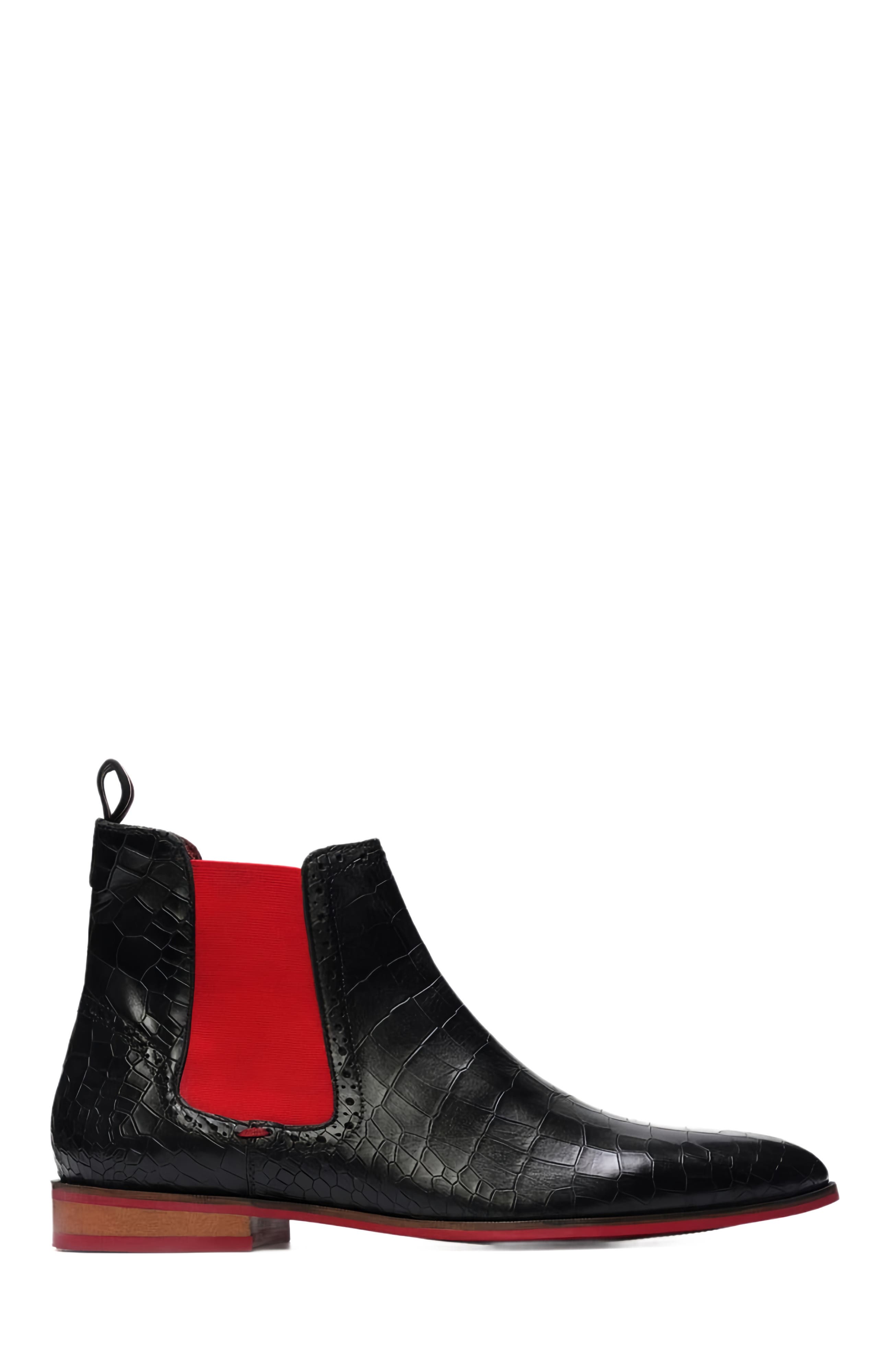 CARLOS SANTANA Mantra Chelsea Boot in Black Croco 