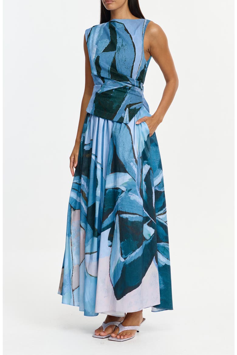 Robaker Print Sleeveless Maxi Dress, Alternate, color, FESTIVUS