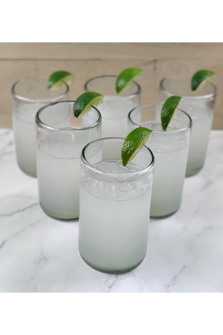 Hand Blown Drinking Glasses - Set of 6, Alternate, color, Natural