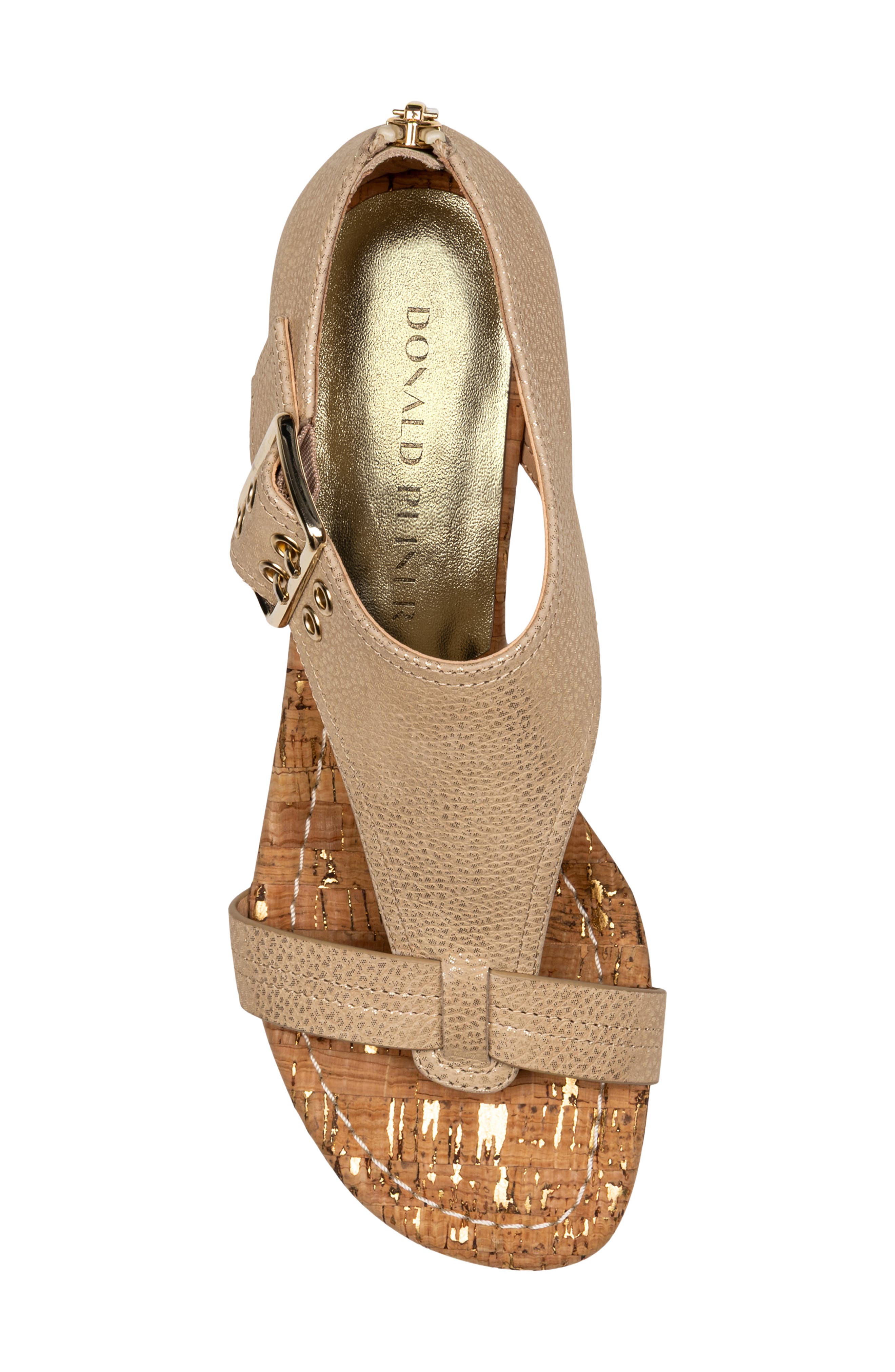 Mid Wedge Sandal, Alternate, color, PLATINUM