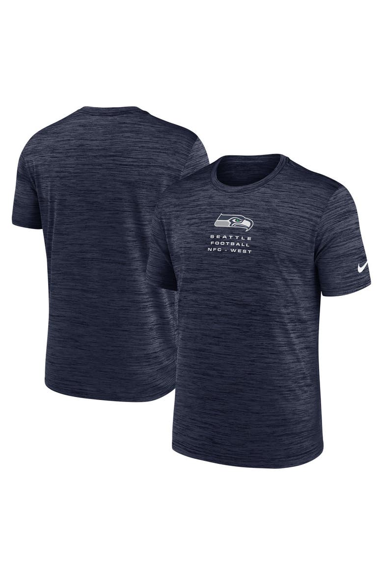 Men's Nike College Navy Seattle Seahawks Velocity Ball Carrier Dri-FIT T-Shirt, Main, color, College Navy