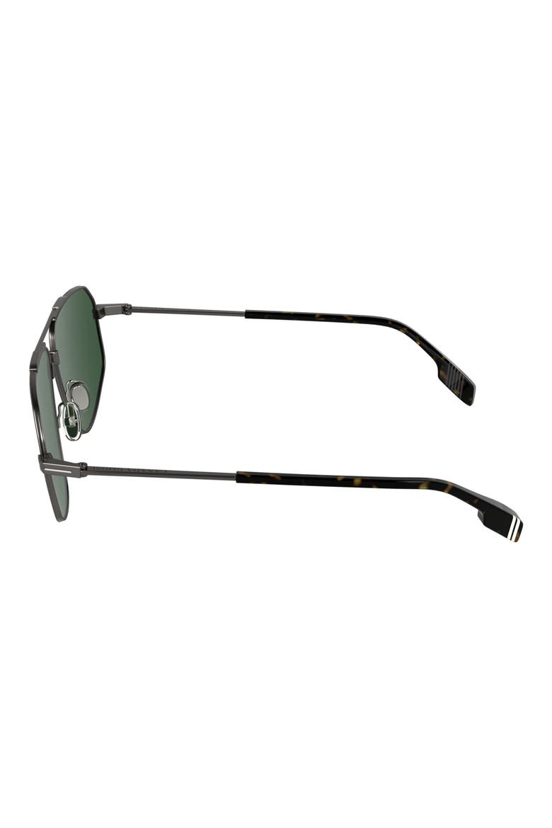 61mm Polarized Aviator Sunglasses, Alternate, color, MATTE DARK GUNMETAL