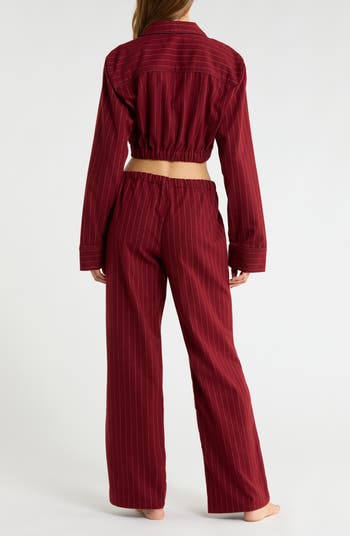Elevated Flannel Crop Pajamas