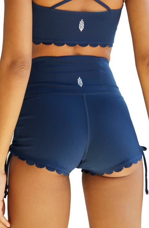 Sun's Out Ruched Side Tie Shorts