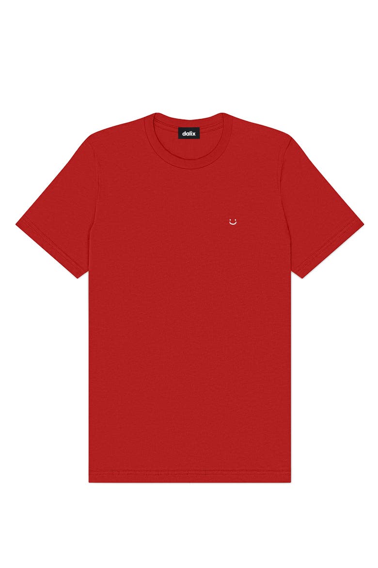 Mens Lil Smile Jersey Tee, Main, color, Red